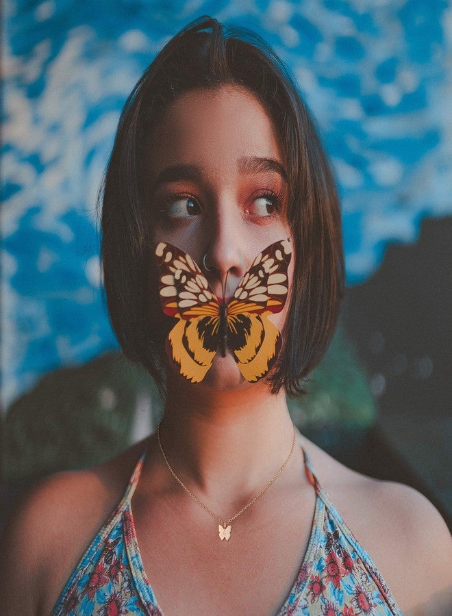 Hidepoo قلادات فراشة بحرف أول من اسمك، قلادة فراشة بحرف A، قلادات فراشة صغيرة بحرف أول من اسمك للنساء، مجوهرات، هدايا فراشة، هدايا عيد ميلاد (A) - Image 4